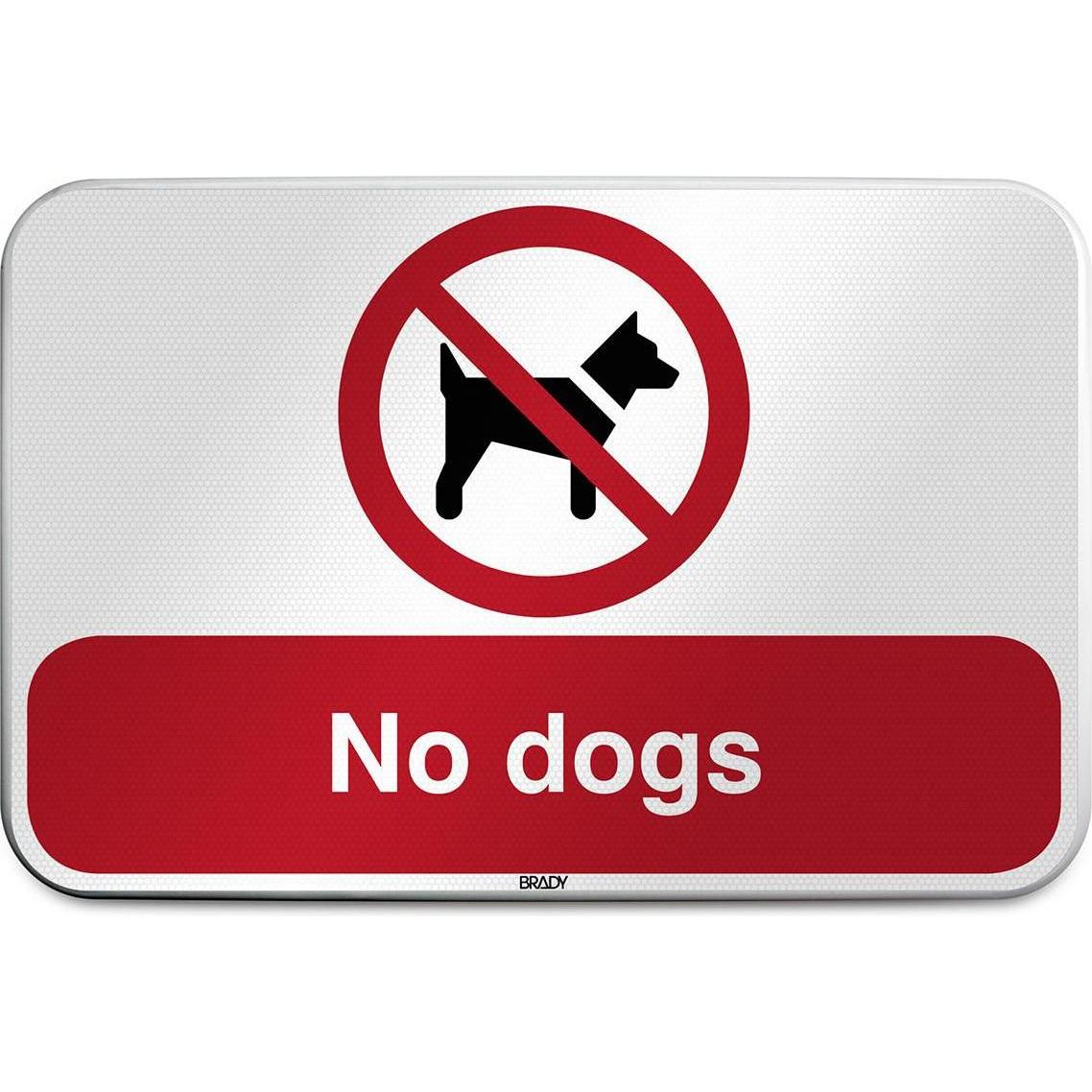 Brady, Sicherheitskennzeichnung, ISO Safety Sign - No dogs