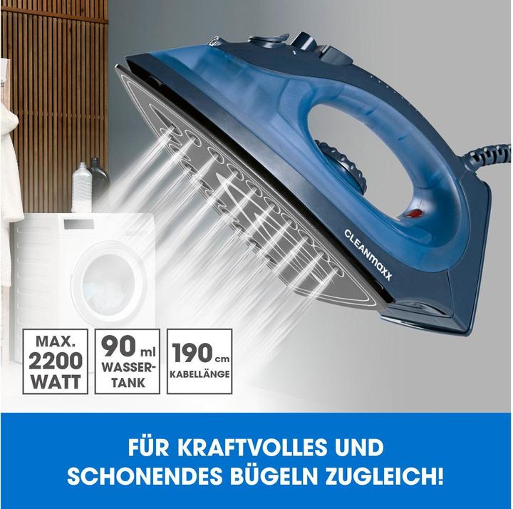 Image du produit CleanMaxx Fer à repasser à vapeur CLEAN edition (2200 W, 0.70 g/min)