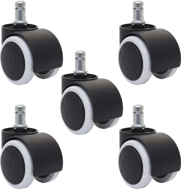 Actual product image Mendler Set of 5 universal castors HWC-L92, hard floor castors, Ø 11mm