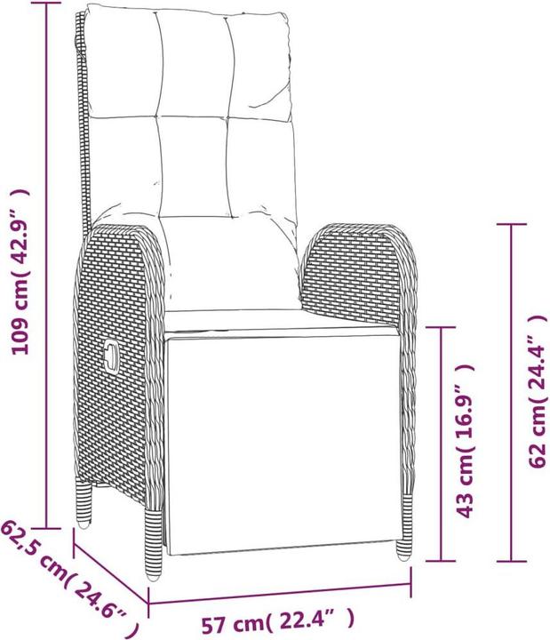 Produktbild vidaXL Garten Essgruppe