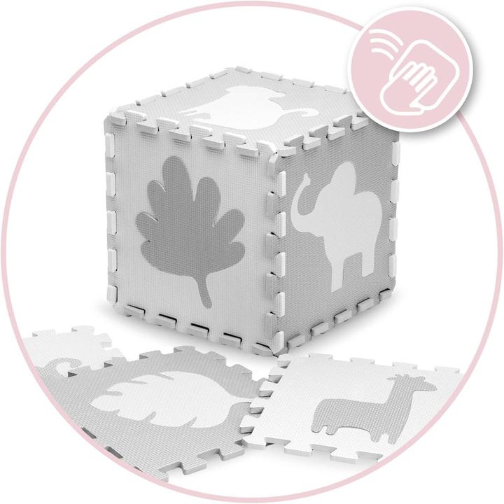 Image du produit Milkii Spielmatte Puzzle aus Eva-Schaumstoff, 52 Teile je 30 x 30 cm, Grau (30 x 30 cm)