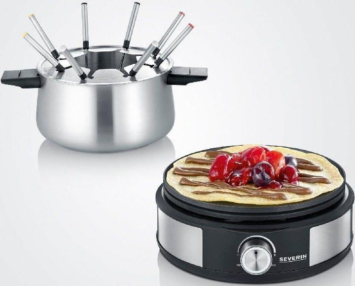 Immagine prodotto Severin FO2471 acciaio inossidabile, nero (Fondue al cioccolato, Fondue di formaggio, Fondue Chinoise, Fonduta Bourguignonne)