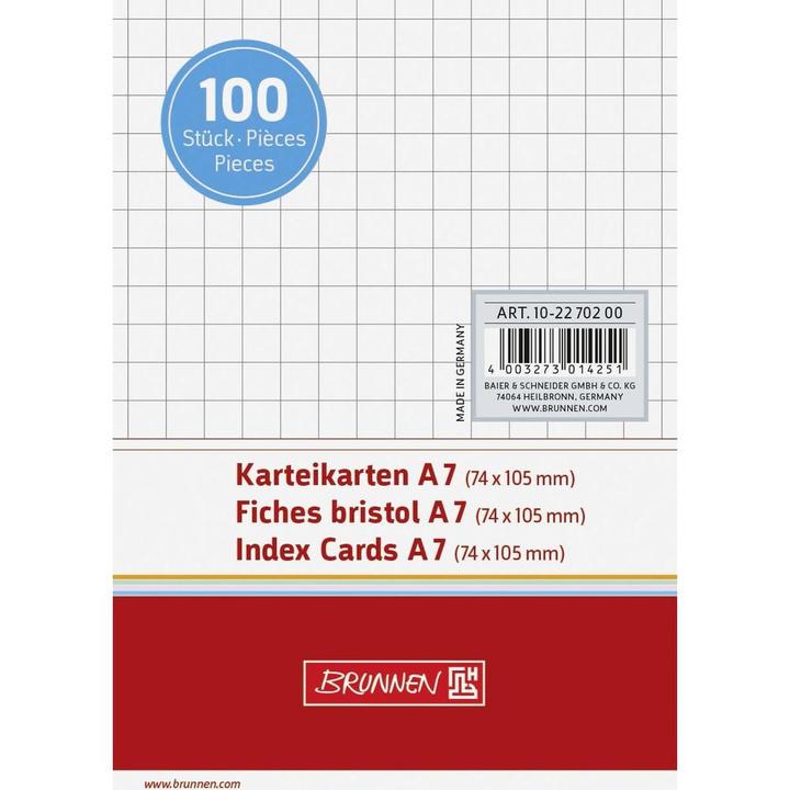 Produktbild Karteikarten (A7, 180 g/m², 100 x)