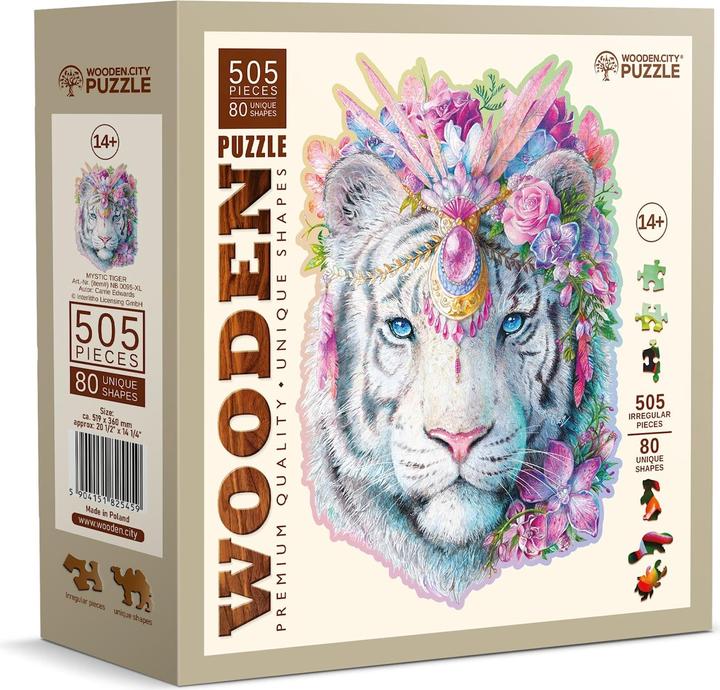 WoodenCity Puzzel en bois XL Mystic Tiger (505 onderdelen)
