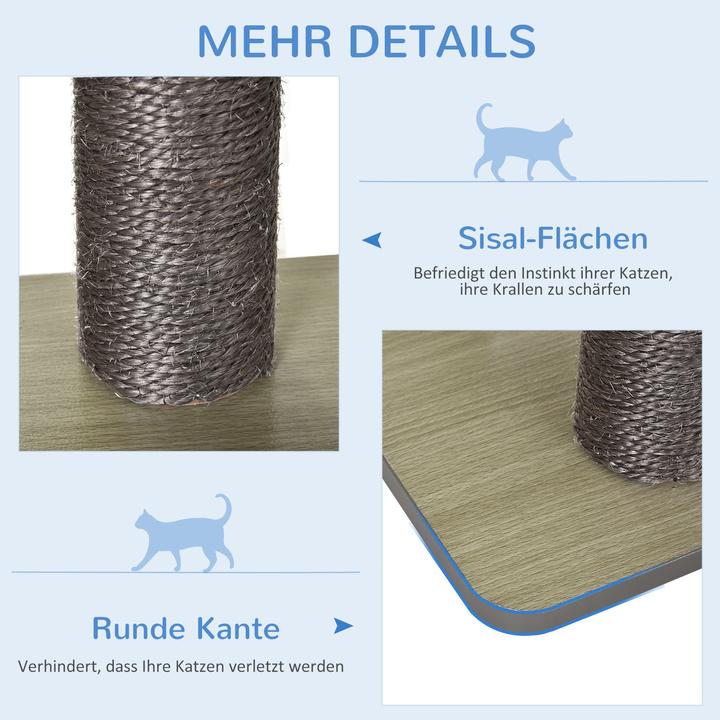 Produktbild PawHut Katzenkratzbaum (120 cm, Grau)