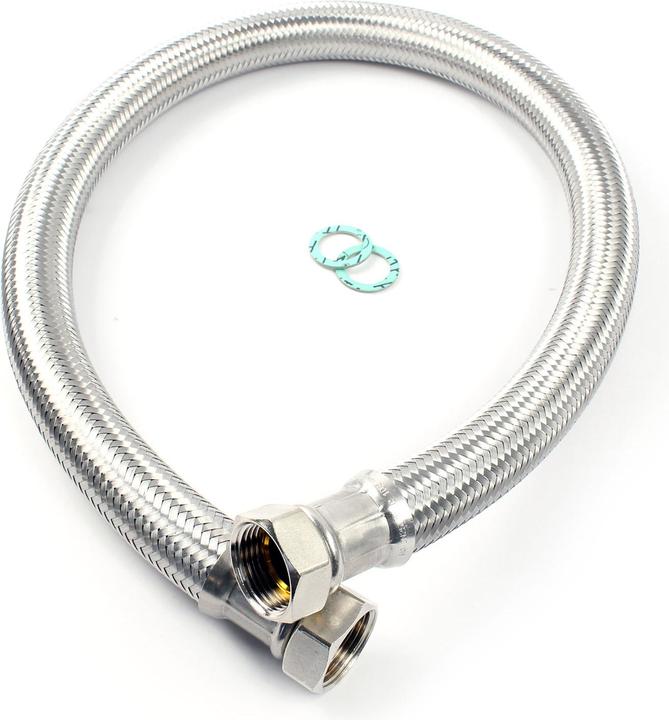 Produktbild XPOtool Flexschlauch 800mm DN19 Panzerschlauch 2x3/4"ÜM (24,12mm) Edelstahl EPDM