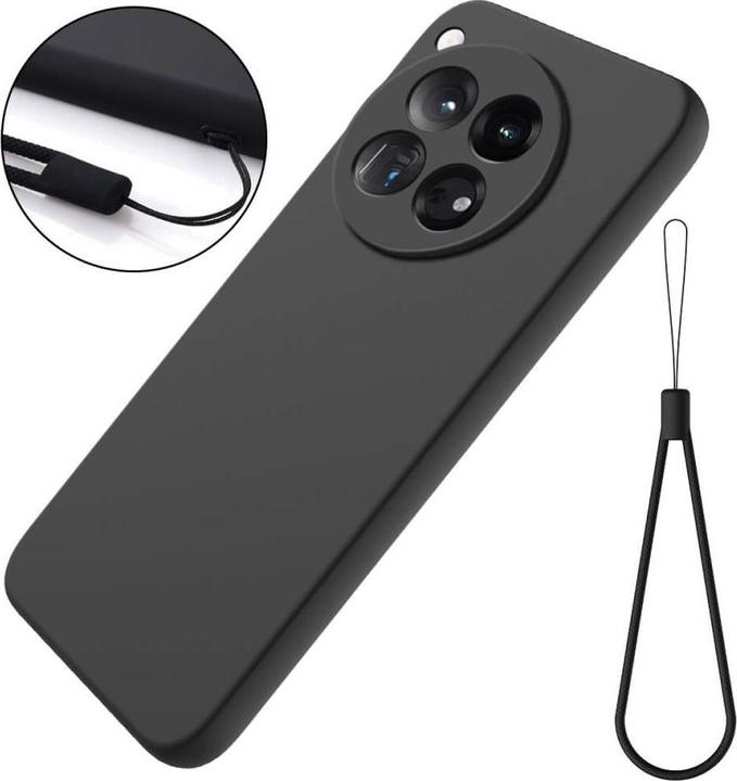 Actual product image Cover-Discount OnePlus 12 - Silicone rubber case black (OnePlus 12)