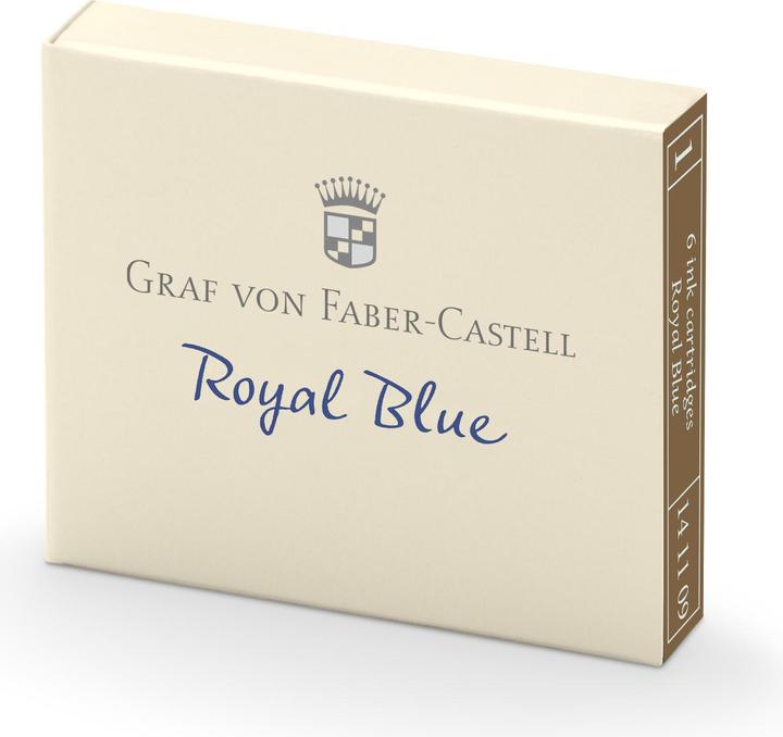 Produktbild Graf von Faber Castell Tintenpatrone königsblau killerbar 6Stück, nicht dokumentenecht (6 Stk., Königsblau)