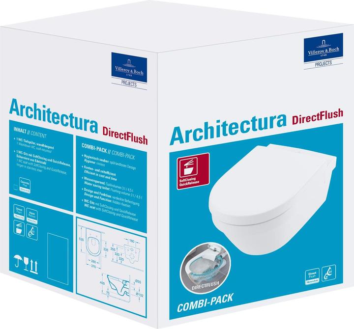 Image du produit Villeroy & Boch V&B Combi-Pack ARCHITECTURA DirectFlush blanc