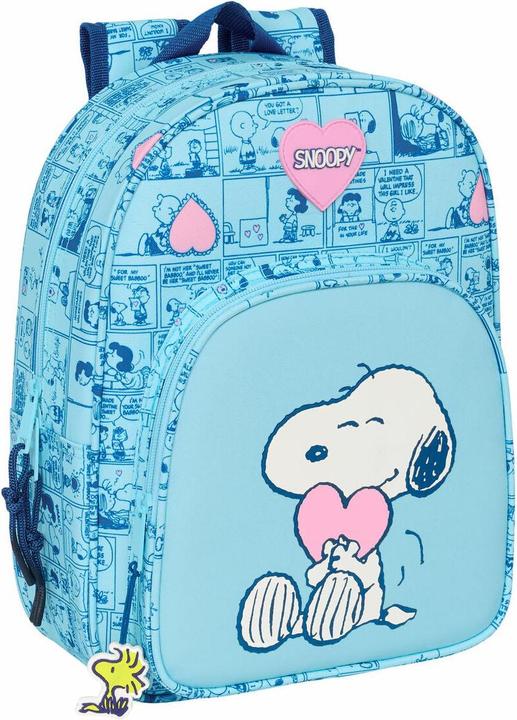 Image du produit Peanuts Schulrucksack Snoopy Love Hellblau 26 x 34 x 11 cm
