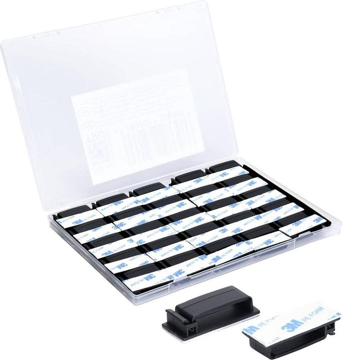 Tru Components T24CA074 Mounting base self-adhesive TC-12888568 for flat