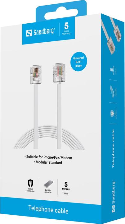 Actual product image Sandberg RJ11-RJ11