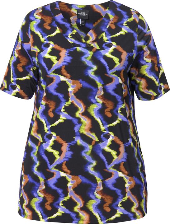 Immagine prodotto Ulla Popken Maglia dal taglio svasato in tessuto fluente con scollo a V e mezze maniche (42, 44)