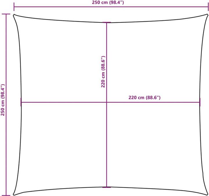 Produktbild vidaXL Sonnensegel (250 x 250 cm)