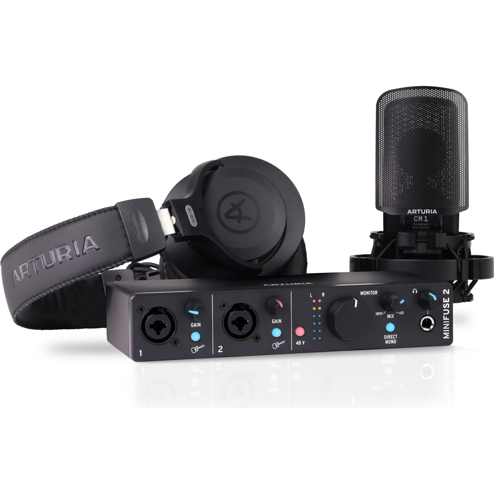 Thumbnail - Arturia MiniFuse Recording Pack Black, Mikrofon