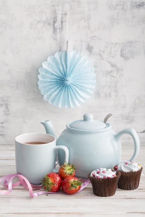 Actual product image Price & Kensington Price and Kensington Fine Stoneware Traditional, Pastel Blue 6 Cup teapot, 22 x 14 x 14 cm (1.10 l)