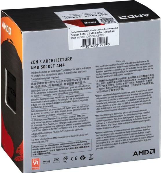 Image du produit AMD Ryzen 9 5950X (AM4, 3.40 GHz, 16 -Core)