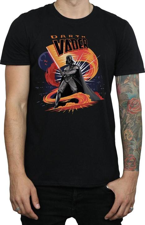 Actual product image Star Wars Mens Darth Vader Swirling Fury T-Shirt (S)
