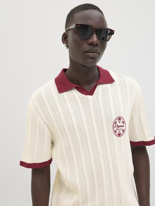Produktbild Jack & Jones Jordia Knit Split Neck Polo Styd Ss25 (S)
