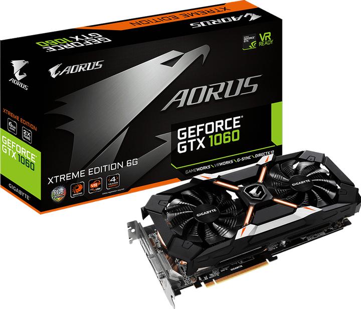 Actual product image Gigabyte GeForce GTX 1060 Aorus Xtreme Edition (6 GB)