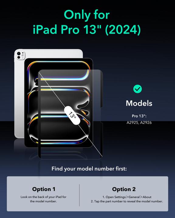Produktbild ESR Paper-Feel Magnetic Screen (1 Stück, iPad Pro 13 2024 (M4))
