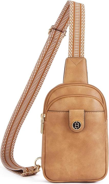 Only-Bags.Store Brusttasche Schulterrucksack Sling Bags Kleine Umhängetasche Umhängetasche PU-Leder Gürteltasche