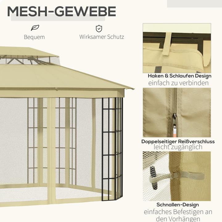 Produktbild Outsunny Pavillon mit Doppeldach (365 cm, 300 cm)