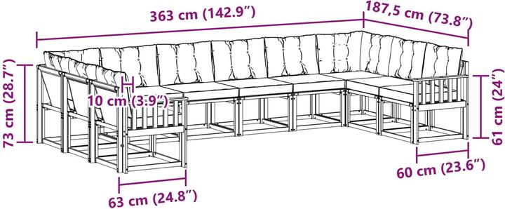 Produktbild vidaXL Outdoor-Sofa