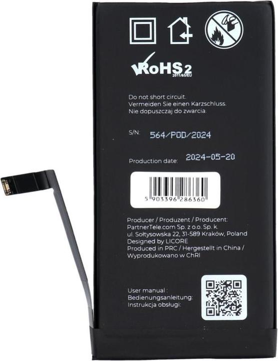 Actual product image Licore Battery battery for IPHONE 14 Plus 4325 mAh