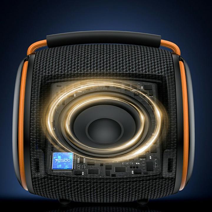 Actual product image Yesido - Wireless Speaker (YSW40) - Bluetooth 5.3, Type-C, TF Card, USB, 1200mAh, 8W - Black