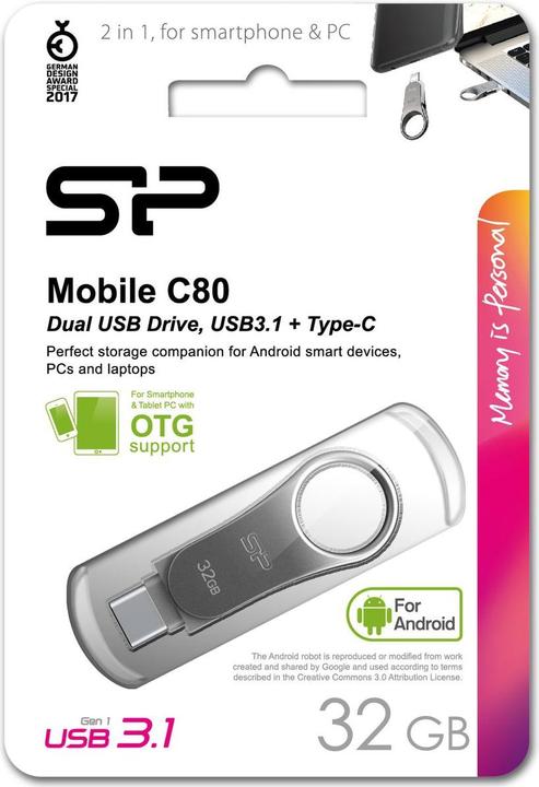 Produktbild Silicon Power Mobile C80 (32 GB, USB-A)