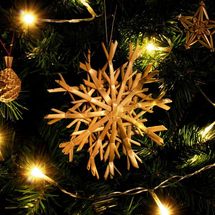 Produktbild Com-four Strohsterne Christbaumschmuck-Set (52x)