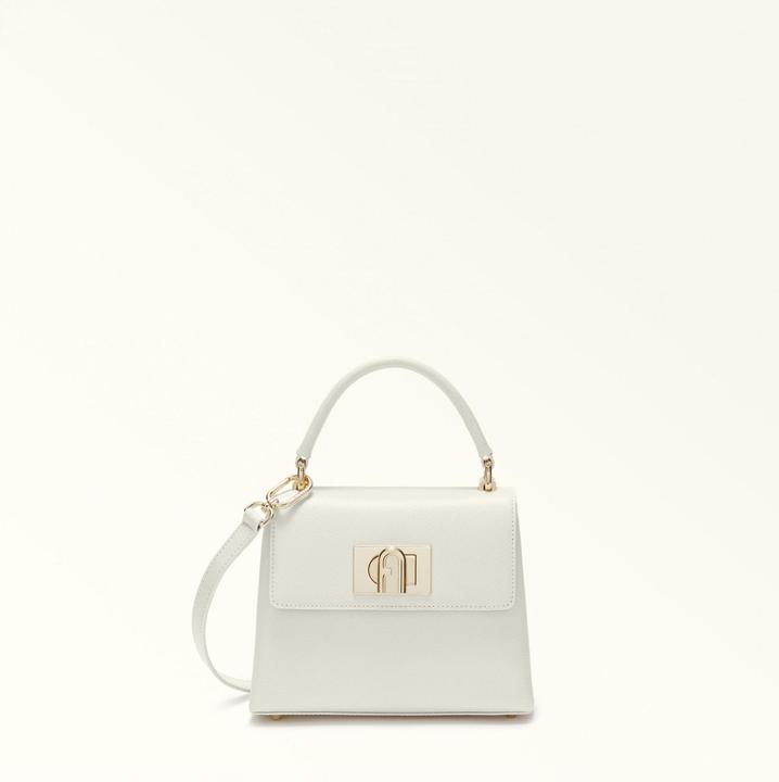 Actual product image Furla 1927 mini top handle in leather color cream