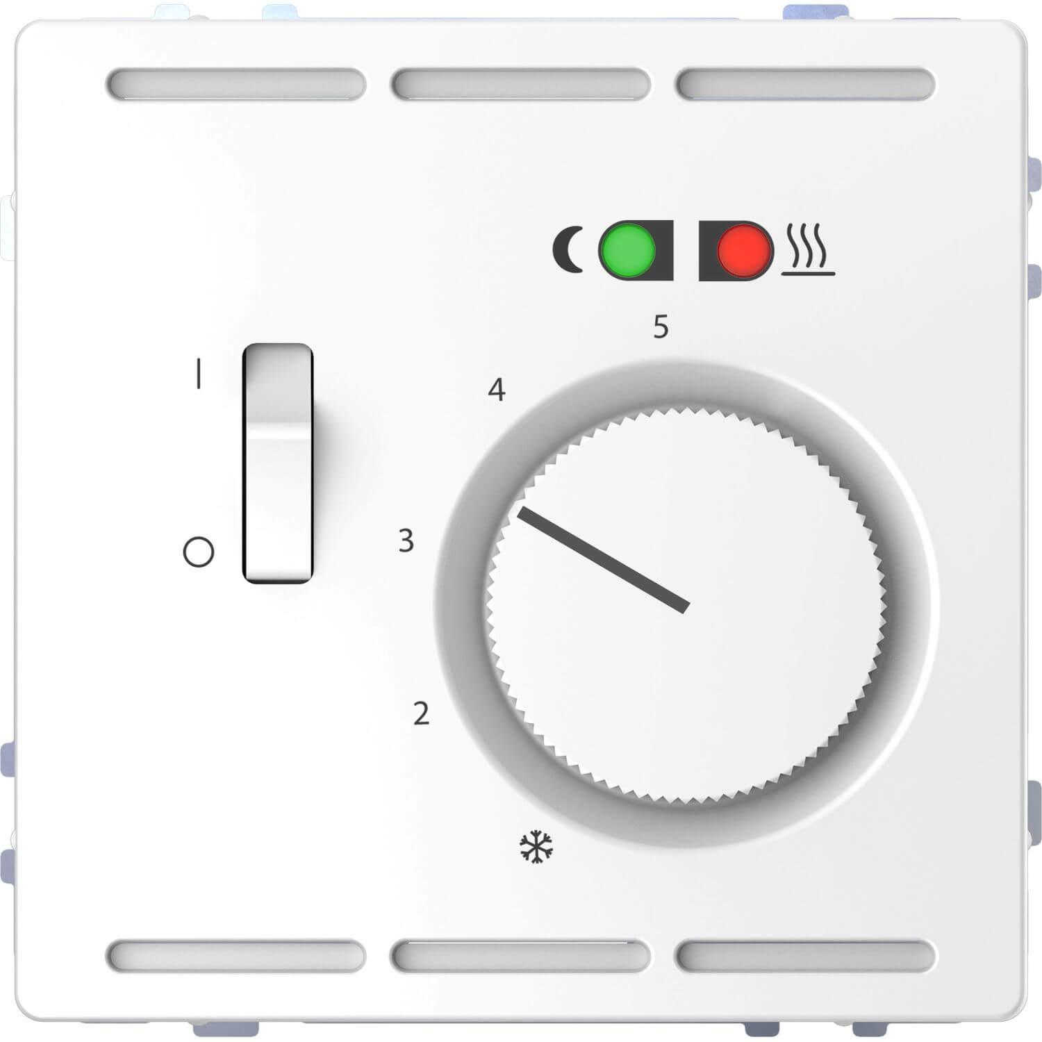 Merten Fussbodentemperaturr. 230V m. Schalter u. MEG5764-6035, Thermostat, Weiss