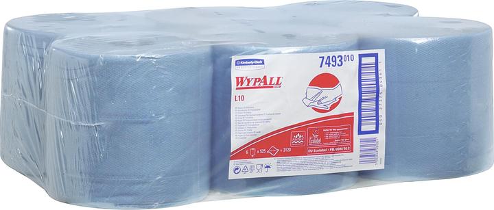 Image du produit Kimberly-Clark Clark Essuyeurs WYPALL L10 AIRFLEX bleu (KC 7494) 1 pli en AIRFLEX, Prélèvement centralisé (6 pcs)