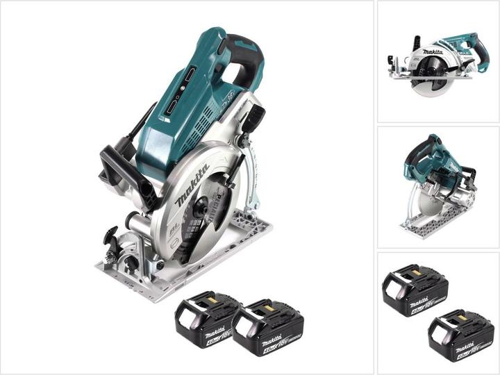 Produktbild Makita DRS 780 M Akku Handkreissäge 36V ( 2x18V ) 185 mm Brushless + 2x Akku 4,0Ah - ohne Ladegerät