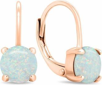 Produktbild Brilio Silver - Charming gold-plated earrings with synthetic opals EA370Y