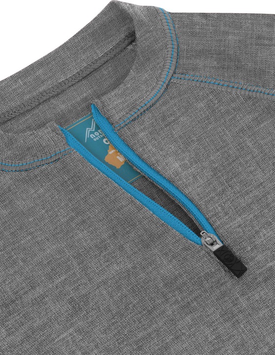 Actual product image Normani Kids merino long sleeve with 1/4 zip "Nyapari" - 9545 (98, 102, 104, 100 A)