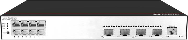 Actual product image Huawei S5735-L8P4S-A-V2 /100/1000BASE-T Ports 4xGE SFP Ports PoE+ AC Power (12 ports)