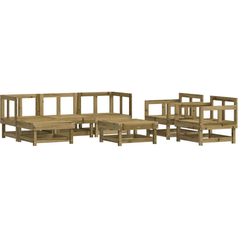 VidaXL, Gartenlounge, 7-tlg. Garten-Lounge-Set Kiefernholz Imprägniert,Material