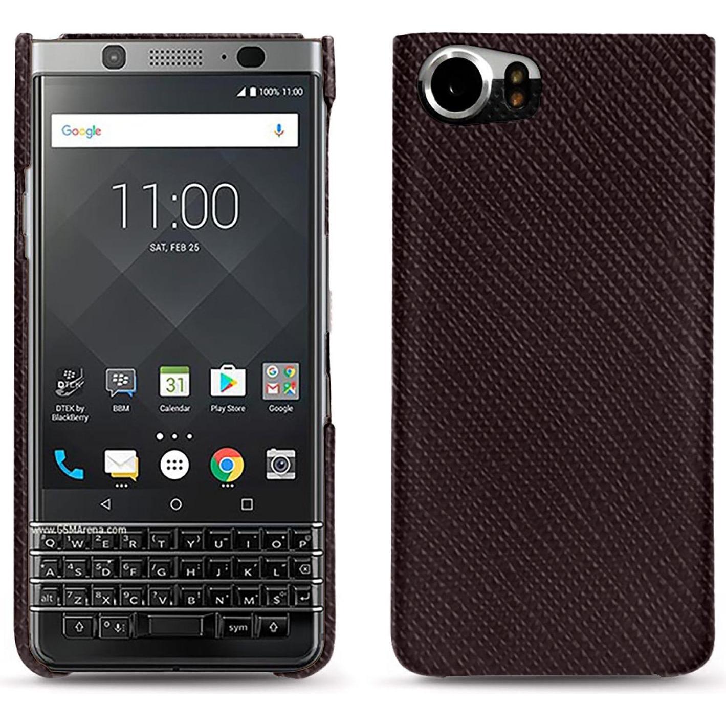 Noreve Lederschutzhülle (Blackberry KEYone), Smartphone Hülle, Braun