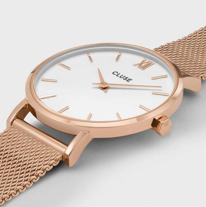 Actual product image Cluse Minuit Mesh Rosé (Analogue wristwatch, 33 mm)