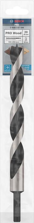 Produktbild Bosch Professional Zubehör PRO Wood Holzspiralbohrer, 20 x 190 x 250 mm (10 mm)