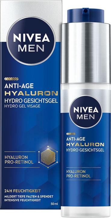 NIVEA MEN Anti-Age Hyaluron Hydro Gesichtsgel (50 ml, Face gel)