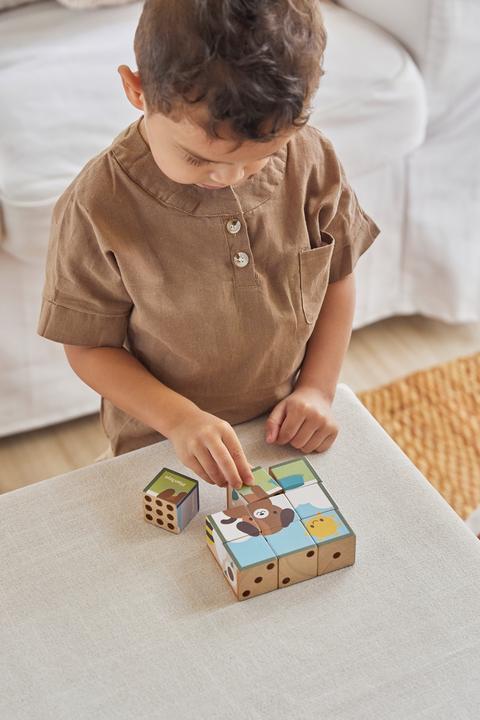 Produktbild Plantoys Tier Würfelpuzzle (9 Teile)