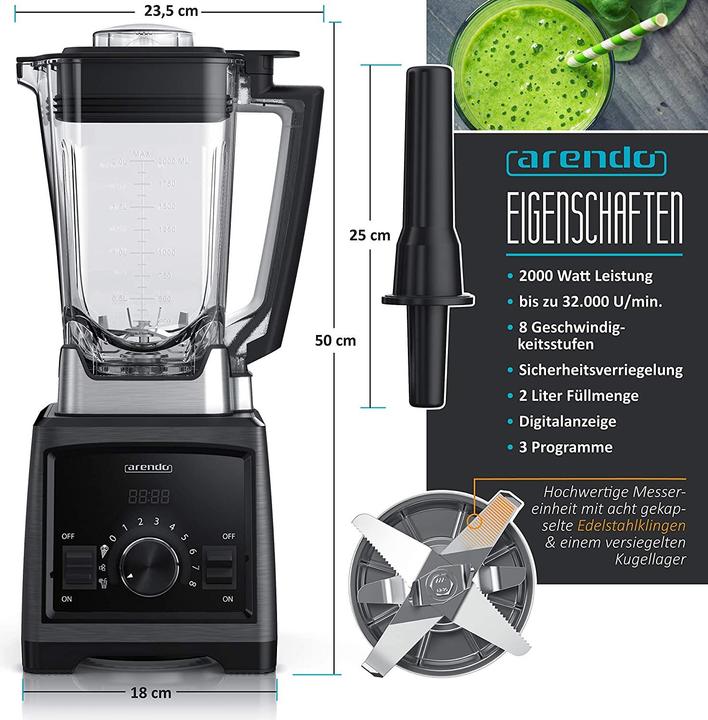 Produktbild Arendo Power Standmixer 2000W (2000 W)