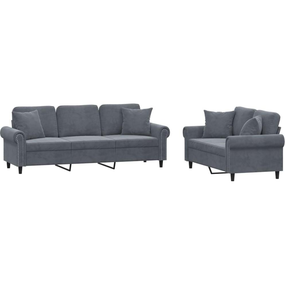 VidaXL, Sofa, 10-tlg. Garten-Lounge-Set mit Kissen (3-Sitzer)