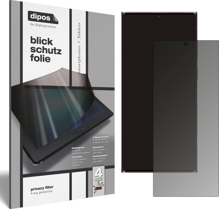Actual product image Dipos Screen Protector 4-Way Privacy (1 Piece, Samsung Galaxy S22 Ultra)