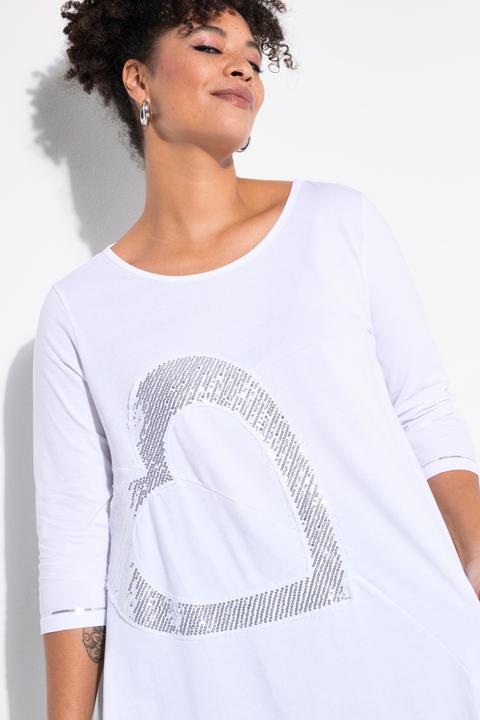 Produktbild Miamoda T-Shirt, A-Linie, Paillettenherz, Zipfelsaum (52)