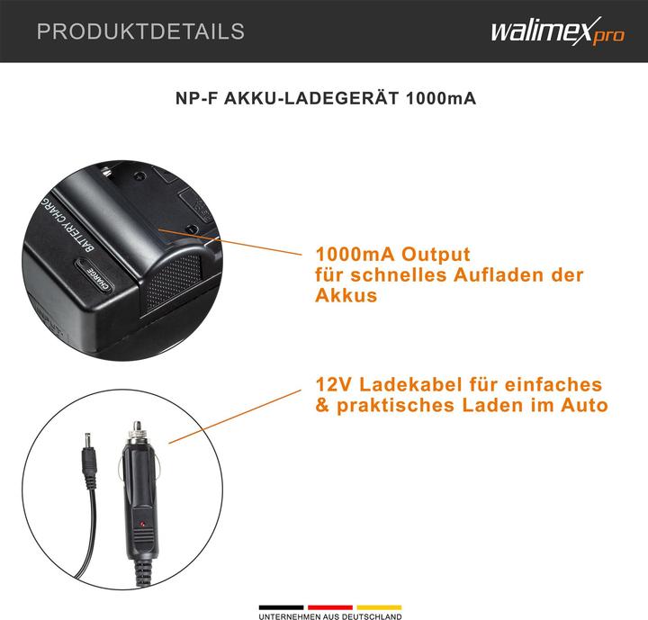 Actual product image Walimex pro NP-F battery charger 1000mA (Camera battery charger)